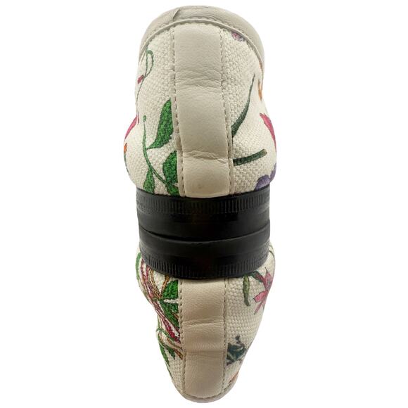 Gucci Jordaan Horsebit Buckle Loafer Cream Multicolor Floral Canvas EU 37 US 7 - Picture 13 of 16